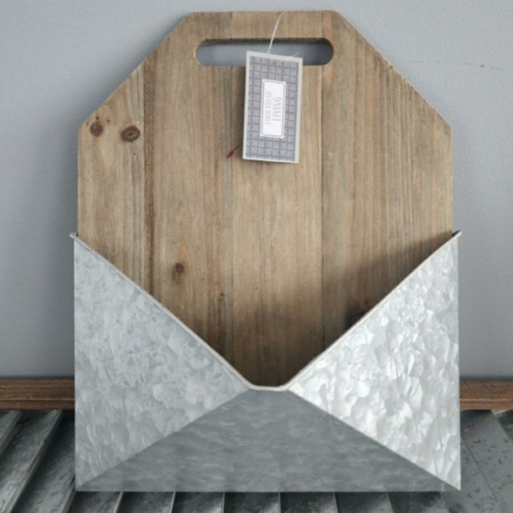 Wood and Metal Wall Organizer